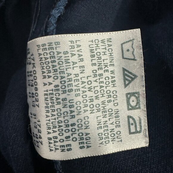 Chic Navy Blue Pants Womens Size 18 Cotton Pull On Elastic Waist Straight Leg - Picture 5 of 5